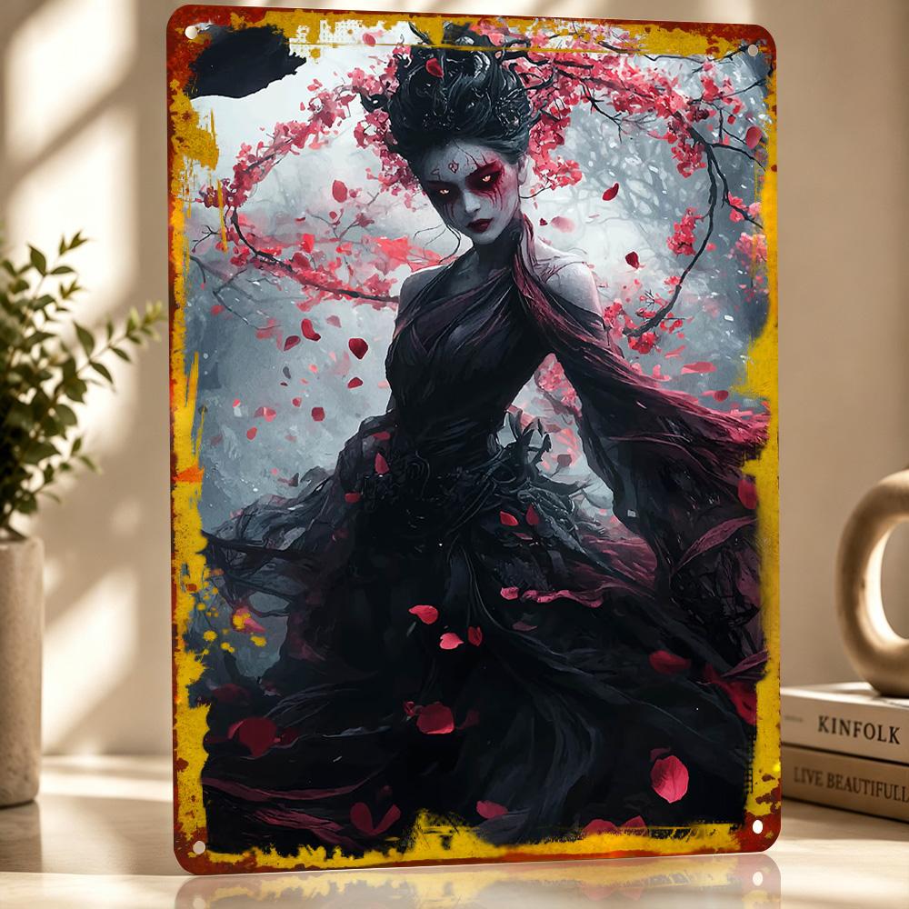 Dark Fantasy Woman Metal Poster Perfect Gift for Fans Lovers Customized Wall Art Metal Sign for Decoration Room Ornaments Decor