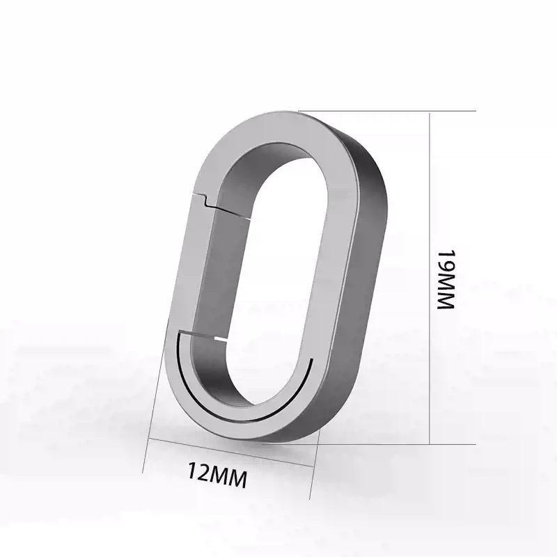 Mini Tc4 Titanium Alloy Keychain Buckle Key Ring Car Accessories Waist Hanging Chain Ring Buckles Opener Edc Outdoor Tool