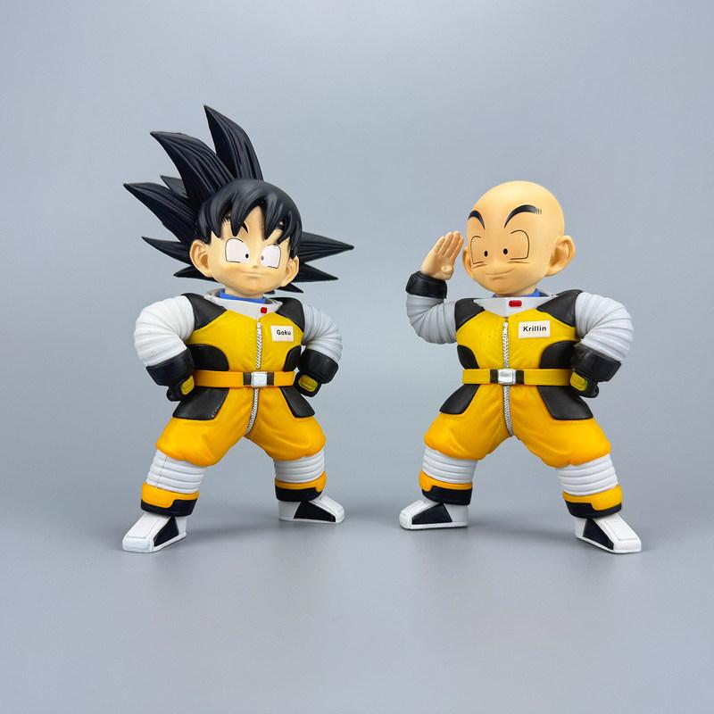 4pcs Anime Dragon Ball Space Suit Goku Gohan Krillin Gotenks Q Version Action Figures PVC Statue Desktop Decoration Model Gifts