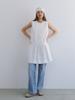 Anout Pintuck Shirt Dress White