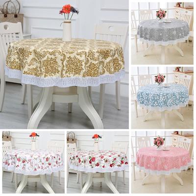 Home Dining Picknickdecke Tischdecke Kaminsims Mesa Tischdecke PVC Tischdecke Waschbar Spitze Rund