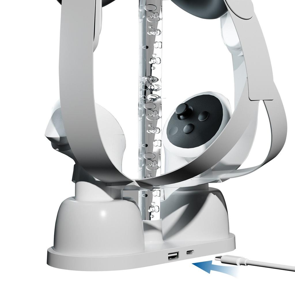 Geeignet für Meta Quest 3 Ladegeräte Geeignet für Meta Quest 3 Ladestation RGB Licht Aufbewahrungshalterung