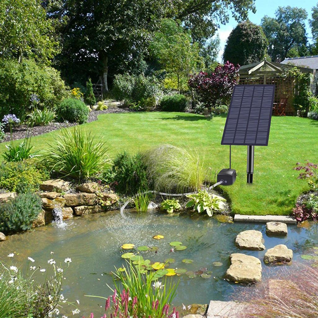 Solar Water Pond Aerator Kit 2.5W/5V Air Pump Oxygenator For Outdoor Garden Fish Pond Hydroponic 0.6L/min Solar Pump