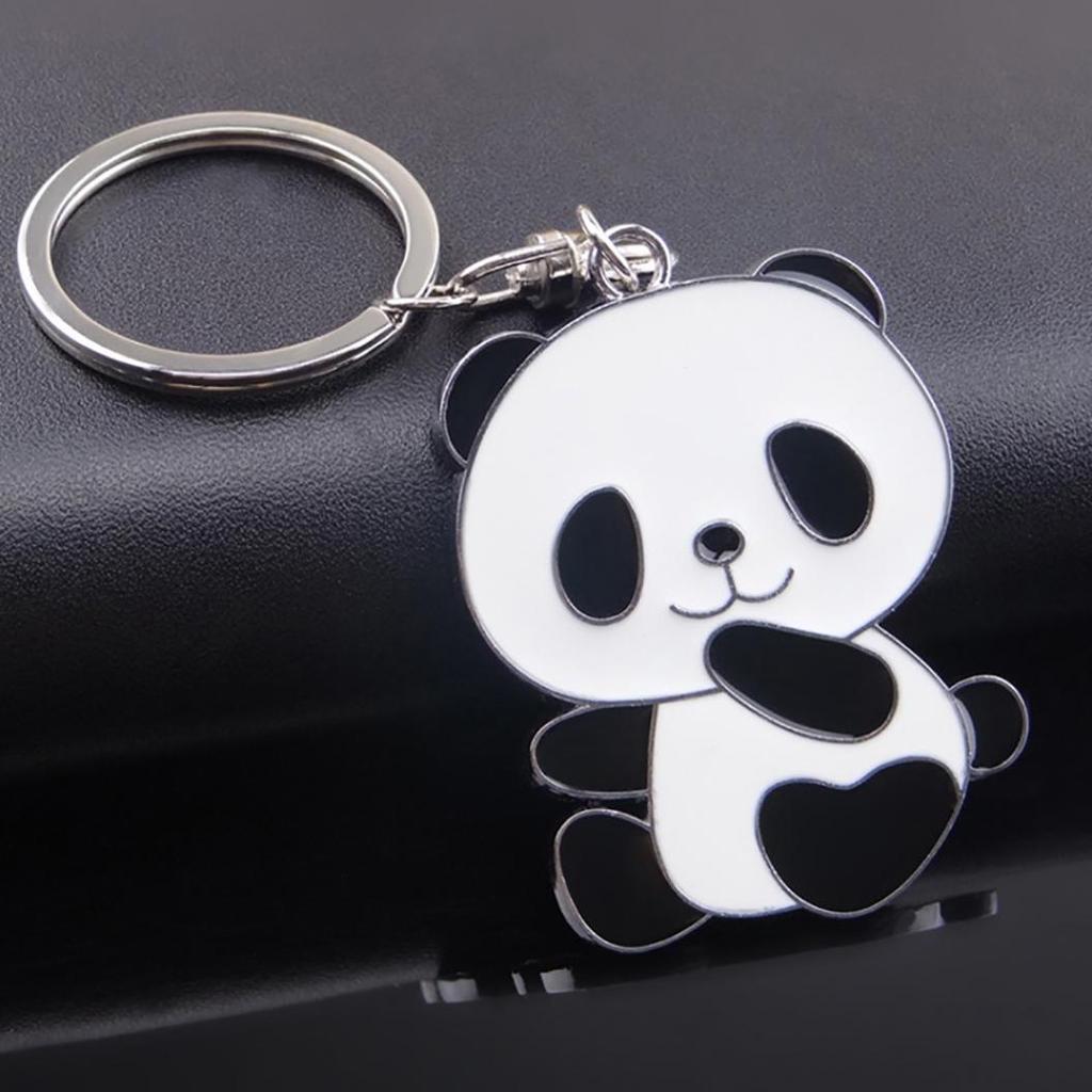 Fashion Lovely Panda Metal Keyring Keychain Car Key Holder Bag Pendant Gift