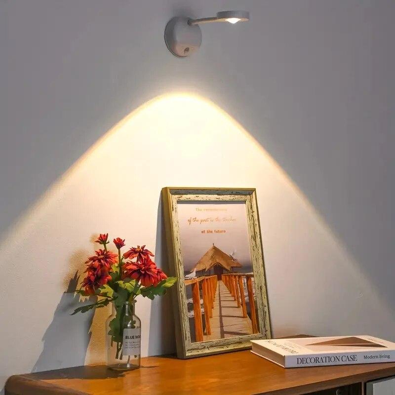 

Smart LED Spot Light, USB Type-C Rechargeable Motion Sensor Night Light Wall Lamp For Bedroom Mural Living Room Indoor Lighting білий