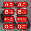 Waterproof Blood Type Vinyl Sticker, Red A/B/AB/O POS NEG Graphic Decal, Universal DIY Decoration for Auto Motorcycle Helmet