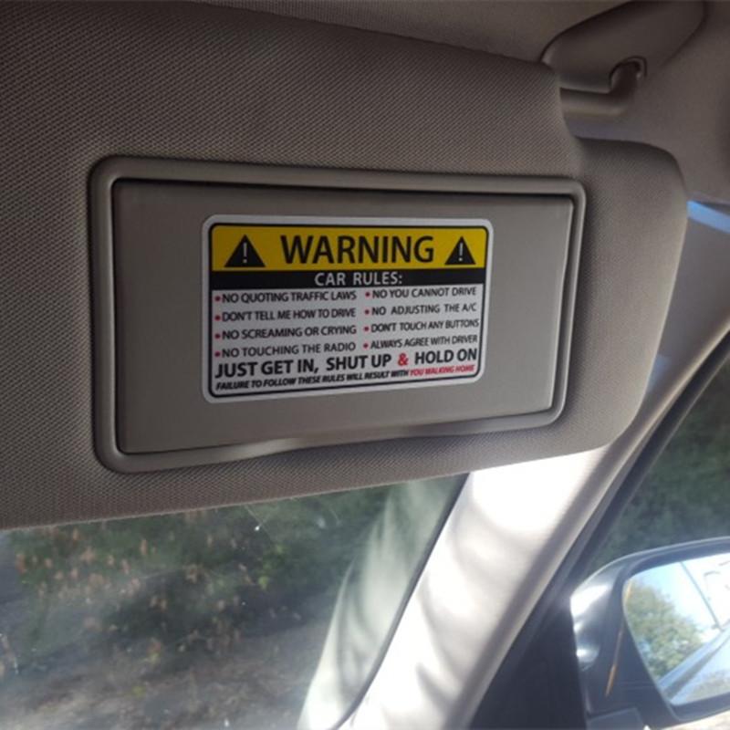 Car Stickers Car Safety Warning Rules Decal