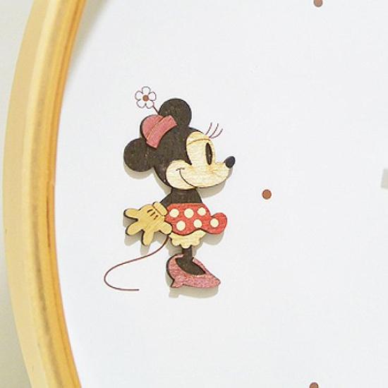 Disney Wood Parts Wall Clock Mickey Minnie CLOCK63605 - &