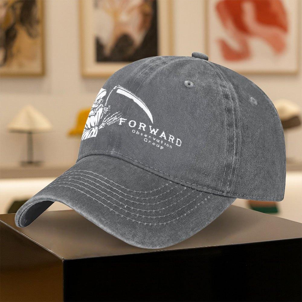 Classic Trendy Grim Reaper Scythe Print Forward Observation Group Style Baseball Cap Best Accessory for Men And Women Fashiona