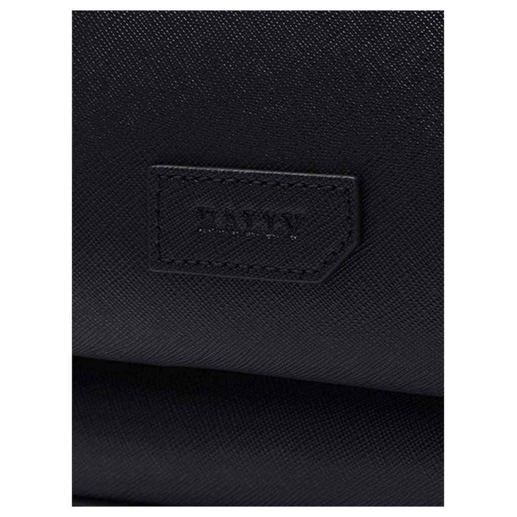 Bally Embossed Logo Leather Backpack Men Backpack Black 6238376