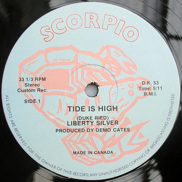 

12inch Record LIBERTY SILVER Tide Is High DK53 Scorpio 1980 Canada SoulFunk Used