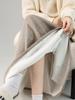 Women's High Waist Gray A-Line Skirt - Early Spring 2026 Collection, Slimming Mid-Length Design
