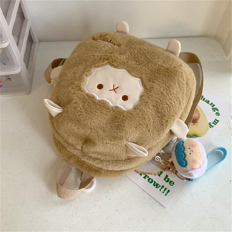 Trendy Plush Shoulder Bag for Everyday Errands School Backpack Travel Daypack