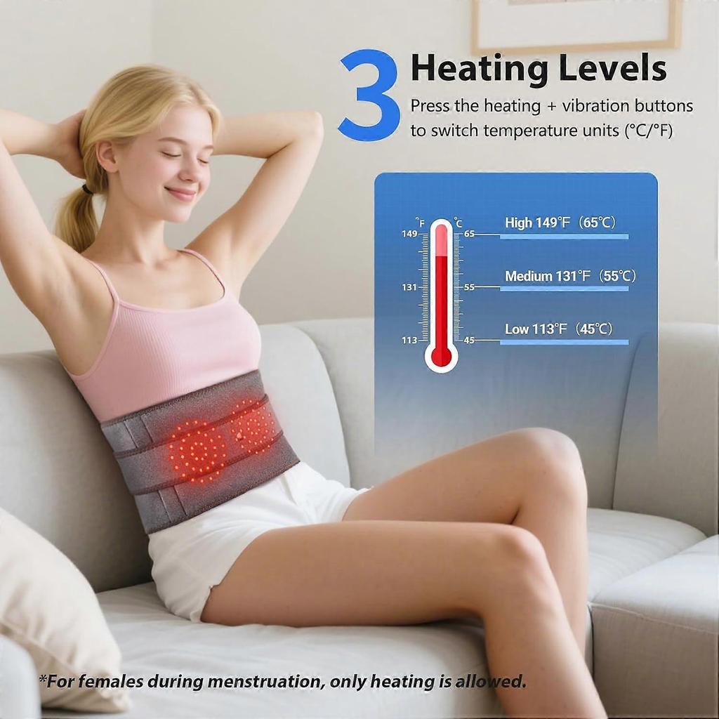 Lower Back Massager with Heat| Heating Pad for Back| Stomach Heating Pad