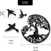 WINUSD Tree of Life Metal Wall Art, 4PCS Tree of Life and Birds of Peace Wall Plaque Decorative Garden Art Hanging Sculpture, Tree of Life Decor,