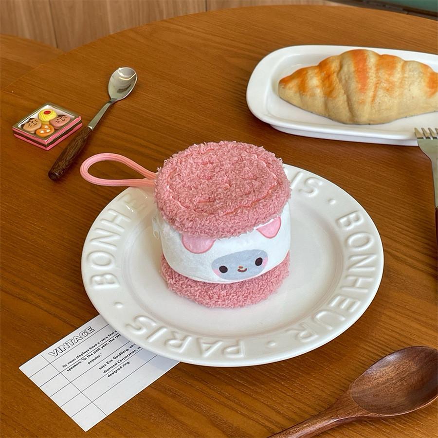 Food Theme Coin Pocket Plush Wallet With Soft Cotton Filling For Kids And Teens