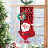 Striscione Appeso Decorazione Murale con Bambola Cartone Animato di Natale e Gambe Lunghe