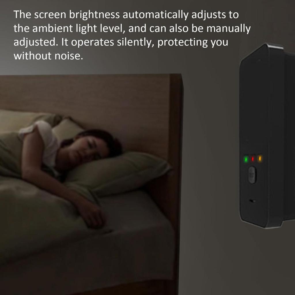 4-in-1 Gas & Carbon Monoxide Detector with Temperature Humidity Display Natural Gas Detector Alarm for Home RV Camping Apartment
