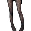 Women's Geometric Pattern Pantyhose Openwork Textured Tights Nylon Knit Stretch Fabric Mesh Hole Leggings Stockings for Skirts Dresses and Boot