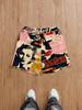 Men Gothic Angel Graffiti 3D Print Mesh Beach Shorts Elastic Drawstring Loose Straight Casual Summer Board Shorts