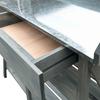 Plant Table with Shelves Grey Solid Pine Wood