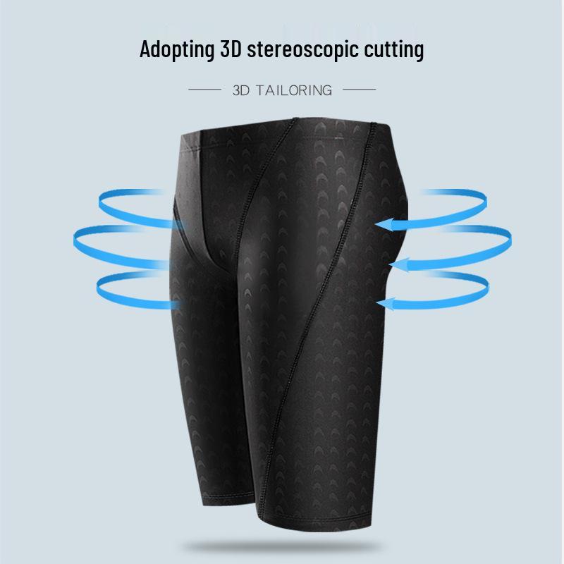 Pánské rychleschnoucí plavky z žraločí kůže a set čepice - Závodní voděodolné plavky