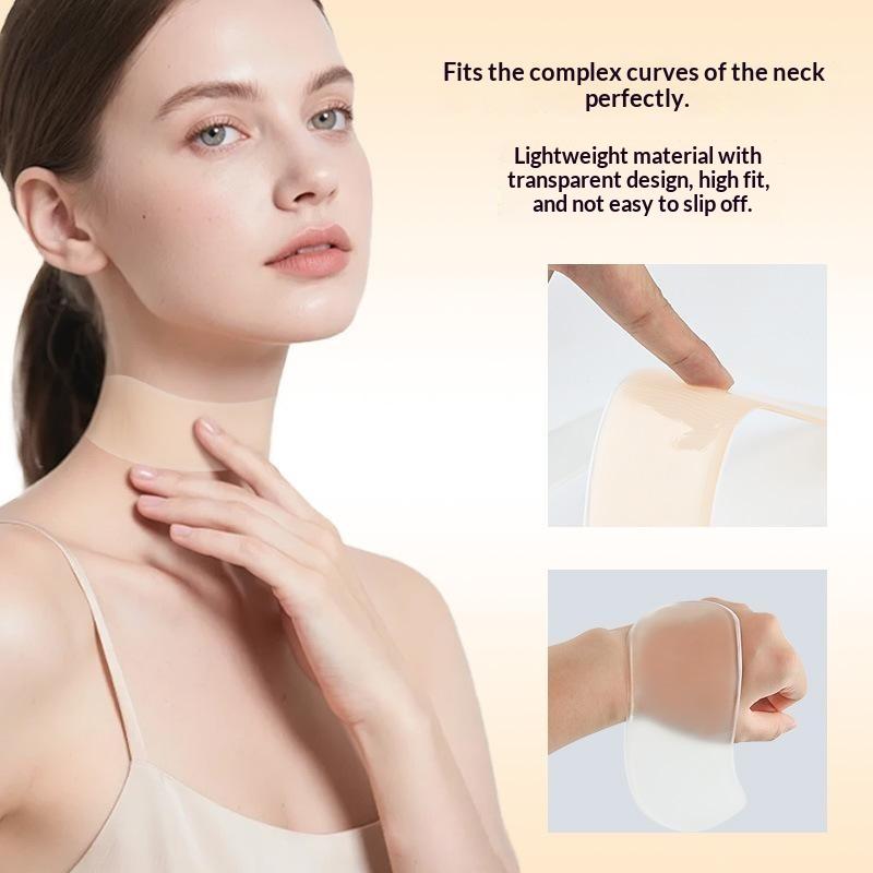 Reusable Silicone Neck Care Pads Anti Wrinkles Non-irritating Side Sleeping Patches for Night Skincare