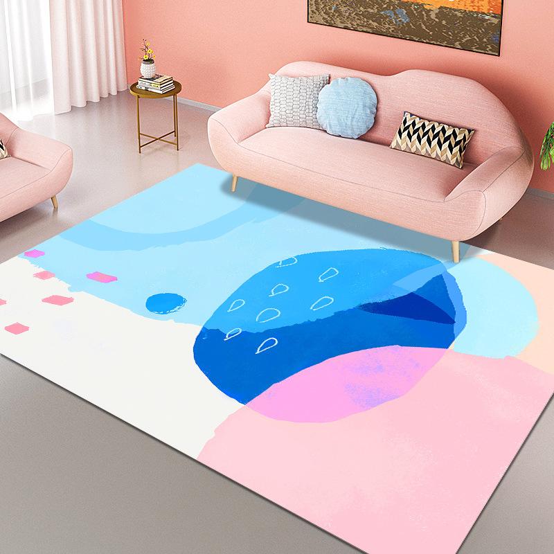 Retro Geometric Style Living Room Carpet Bedroom Bedside Carpet Modern Minimalist Luxury Floor Mat