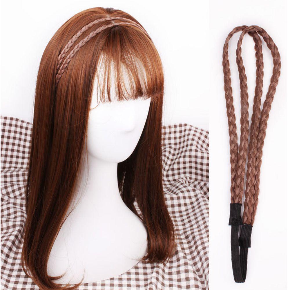 Wig Twist Headband 4 colors Headwear Synthetic Wig Wig Headband Double Braided Braided Hair Band