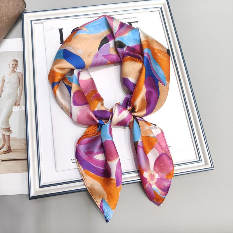 Strictly Selected 70 Silk Scarves, Simulated Silk Small Square Scarves For Women, Retro High-End Thin Versatile Professional Scarves