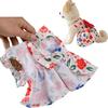 Süßes Schleifen Haustier Katze Kleid Rock Sommer Blumenmuster Hundekleider für Kleine Hunde Pudel Welpe mascotas Kleidung vestidos para perritas