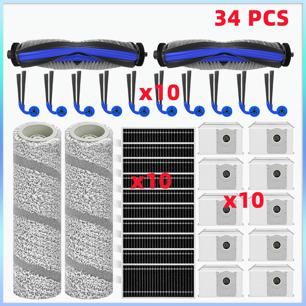 

Compatible For ECOVACS DEEBOOT X11 PRO OMNI Spare Main Roller Side Brush HEPA Filters Roller Mop Pad Dust Bag Accessories