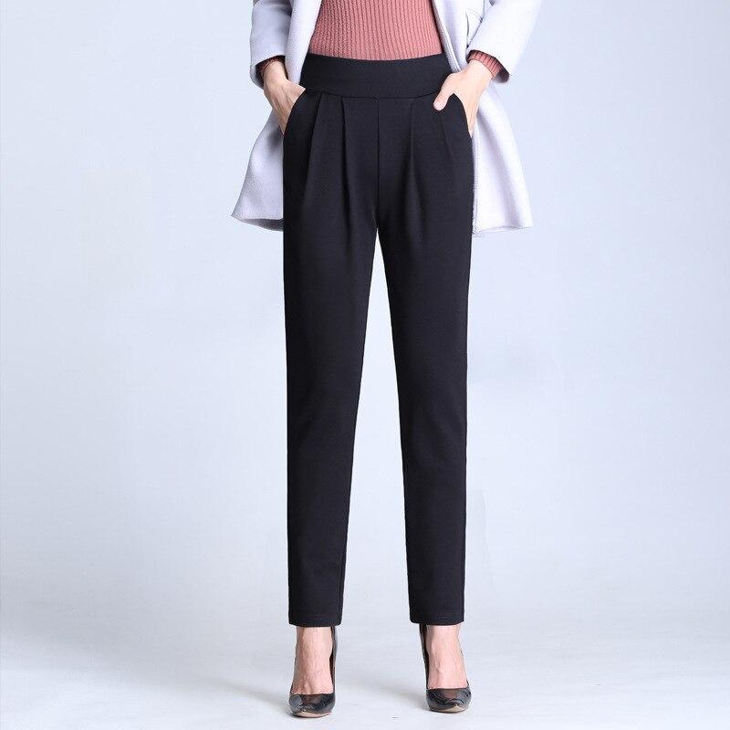 2022 Autumn Winter Thicken Warm High Waisted Harem Pencil Pants Casual Fashion Harajuku Pants Slim Pants Women's Straight Pants