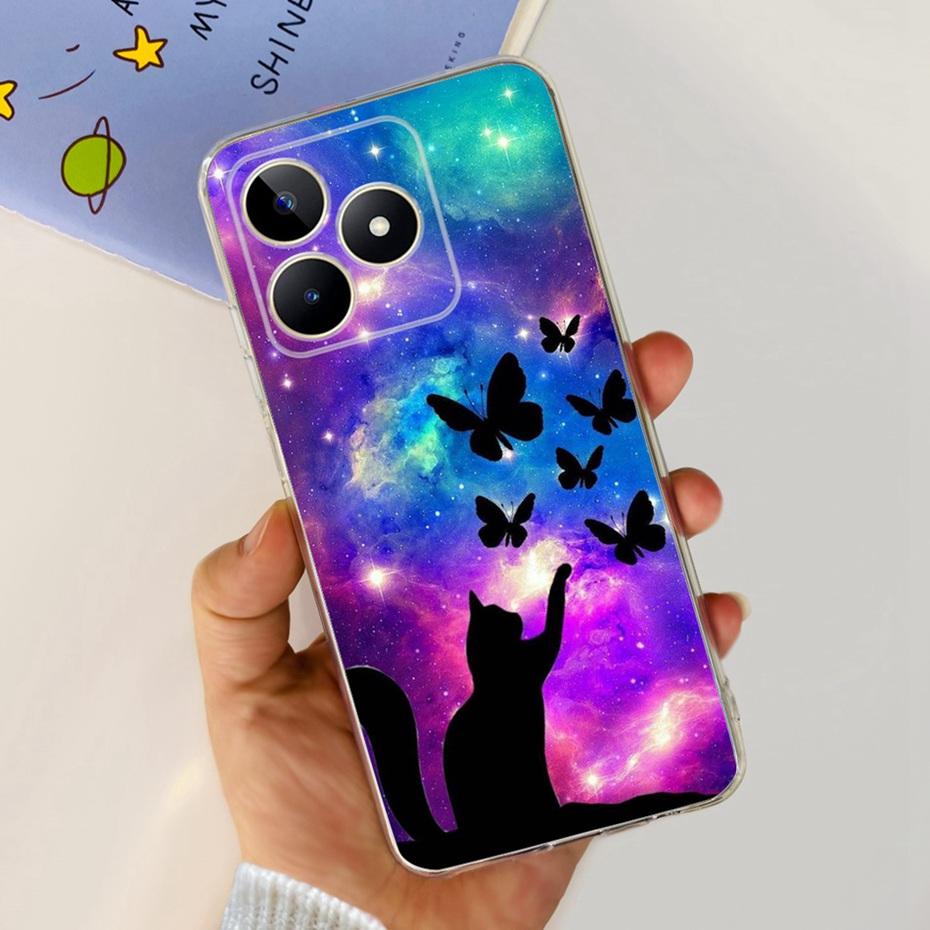 Jolie Coque Imprimée Pour Realme Note 50 RMX3834 Coque Arrière Souple en Silicone TPU Pour Étuis de Téléphone Realme Note50