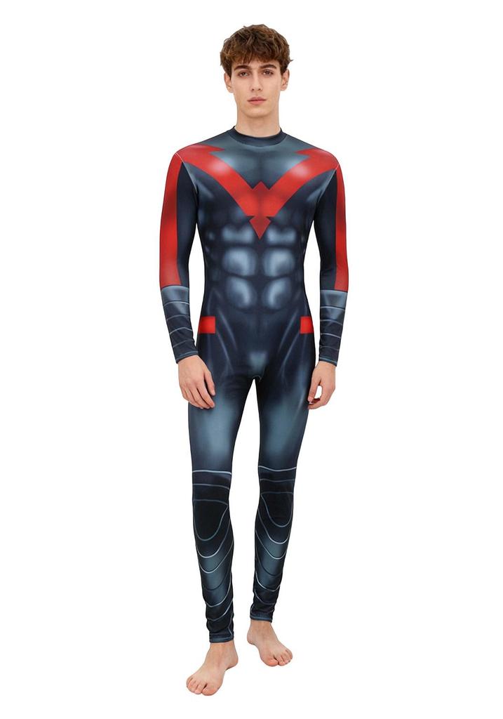 European & American Nightwing Adult Cosplay Jumpsuit Halloween Bodysuit