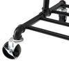 SONGMICS Industrial Clothes Rack on Wheels, Maximum load of 110 Kg, Double Garment Hanging Rod, Heavy Duty Commercial Display, Black