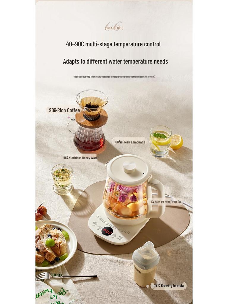 Little Bear 2025 Electric Stew & Boil Teapot Kettle – Compact All-in-One Tea Maker