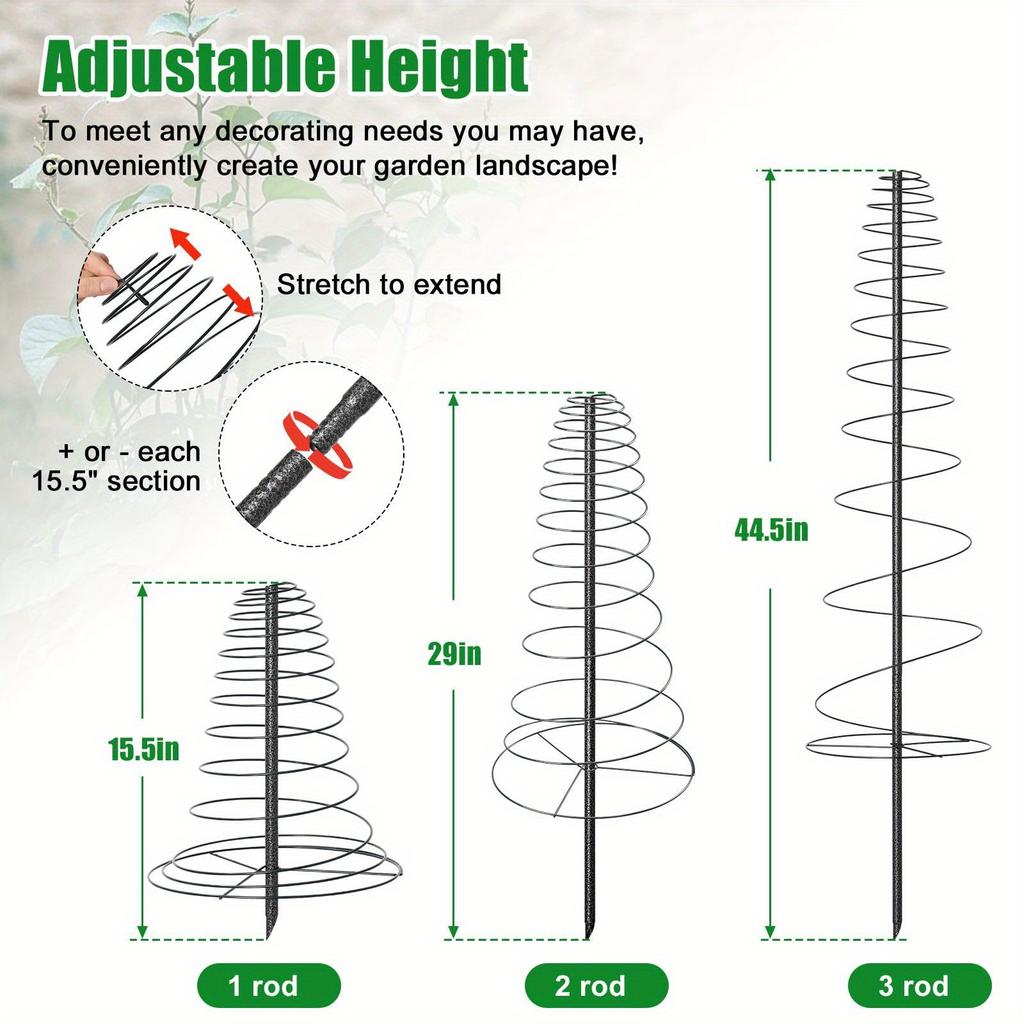 Spiral Frame Trellis for Climbing Plants Outdoor Indoor Metal Garden Plant Support for Pole Beans, Tomato, Sweet Pea, Clematis, Potted Plants, Vine