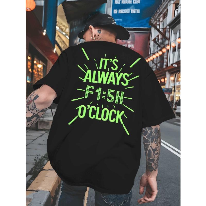 European Size New Summer Men'S Short-Sleeved T-Shirt with Back Print, Stylish And Trendy, Featuring a Round Neck for Spring And Summer
