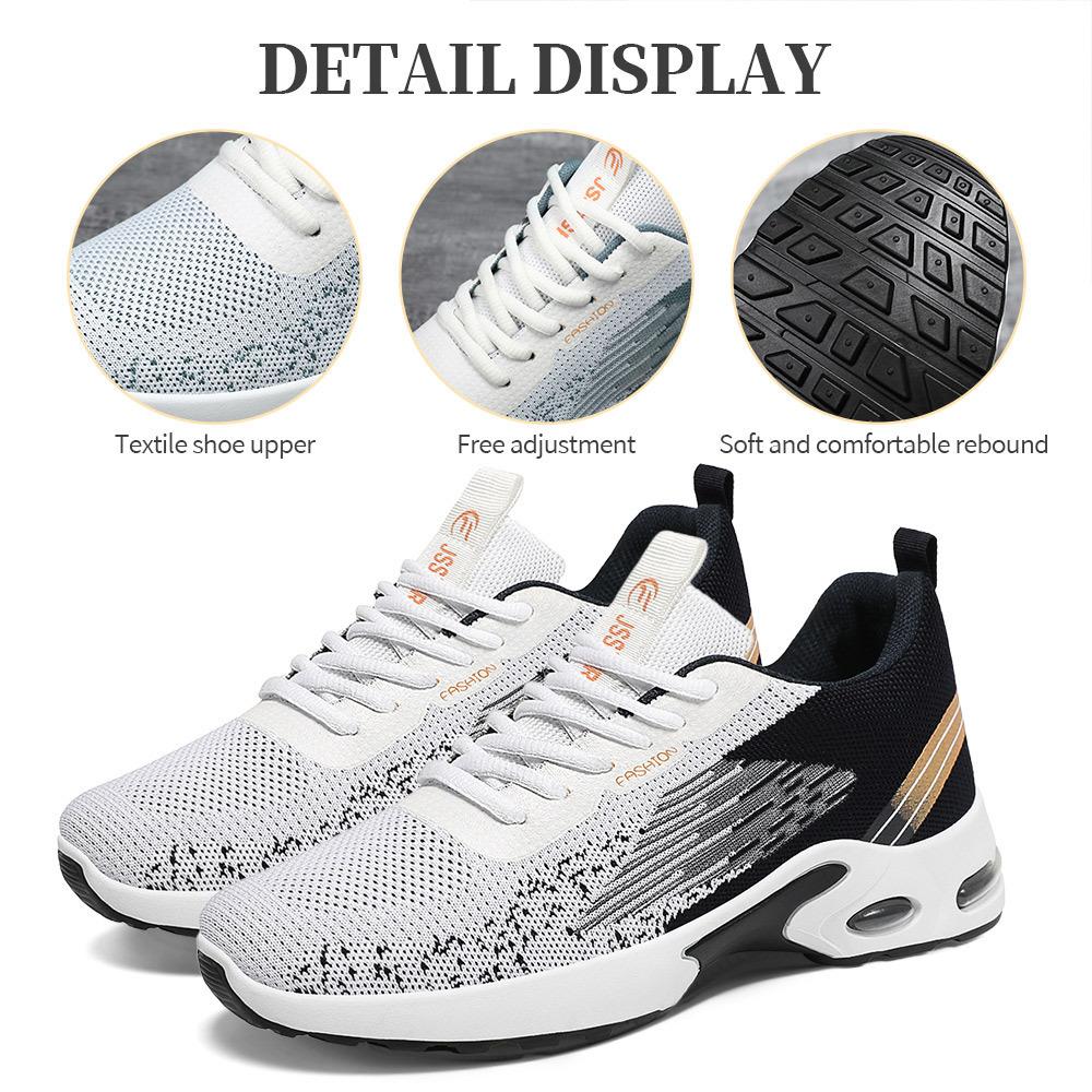 Shoes Men's Sports Shoes Summer New Fly-woven Breathable Running Shoes Comfortable Air Cushion Shoes Casual Shoes