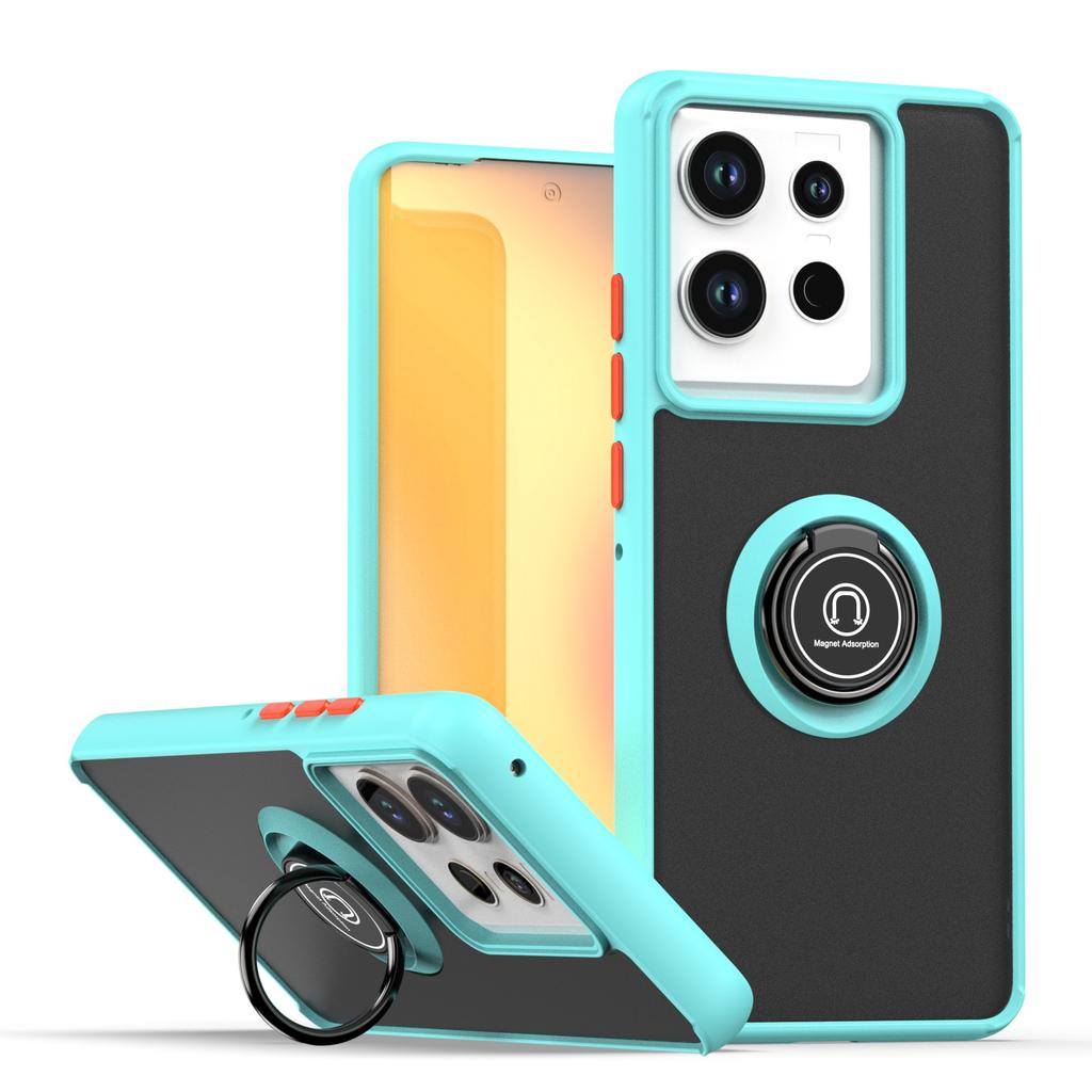 Bracket PC Case Shockproof Matte PC Armor Case for Motorola Moto Edge 50 Pro Cover Ring