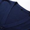 Men's Solid Color Knit V-Neck Cardigan Sweater - Spring/Autumn Business Outerwear