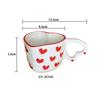 Romantic Hand-painted Love Heart Mug Gifts Korean Ins Style Coffee Tea Cup Saucer Set Creative Milk Mug Porcelain for Girlfriend