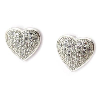 [K5882] - Silver 'Love' Earrings