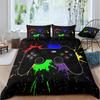 Gamer Bedding Sets for Boys Gaming Duvet Cover Set Video Games Comforter Cover Play Designs Bed Set with Pillowcase