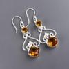 Citrine Gemstone 925 Sterling Silver Jewelry Handmade Earrings For Her EE-18-9