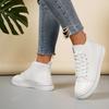 Women's Spring-Autumn Flat Lace-Up Casual Board Shoes, Fashionable Versatile Low-Top Canvas Footwear, Available In Large Sizes.