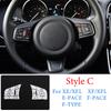 For Jaguar XE XF F-PACE E-PACE F-TYPE Aluminum Alloy Silver Car Steering Wheel Button Sequin Decorative Sticker Car Accessories