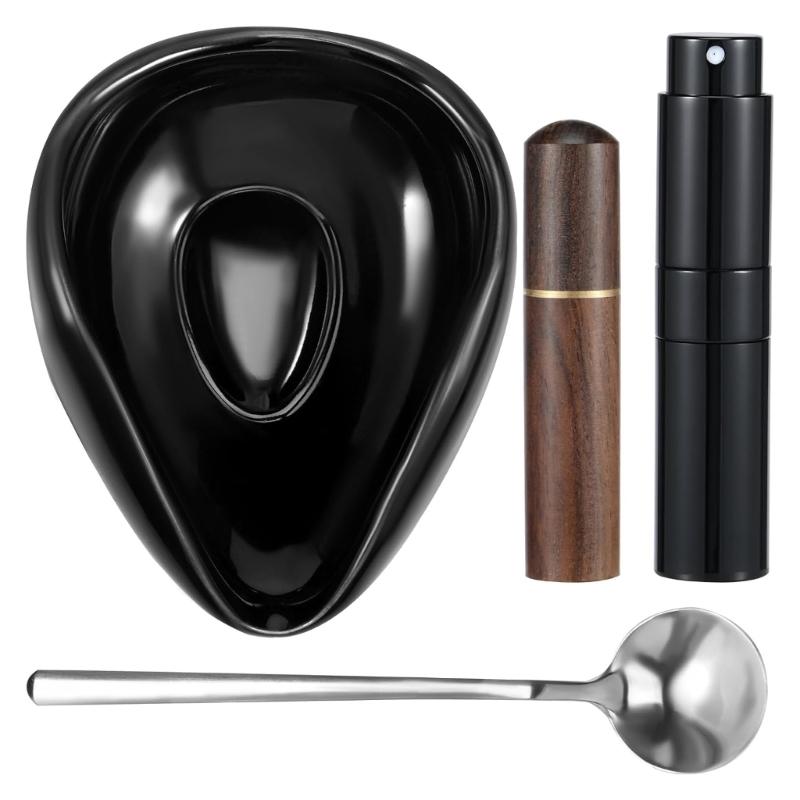 Practical Coffee Dispensers Atomizing Bottle Coffee Container Weighing Tray Metal Coffee Spoon Suitable for Precise Brewing