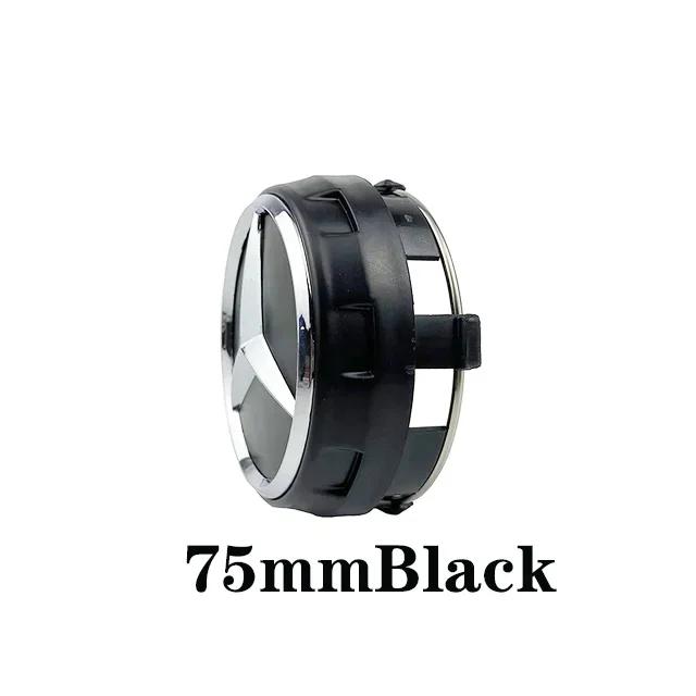 C200 E200 For Mercedes Benz 4pcs 75mm Black Red Raised Car Styling Wheel Center Cap For Mercedes Benz AMG A0004000900